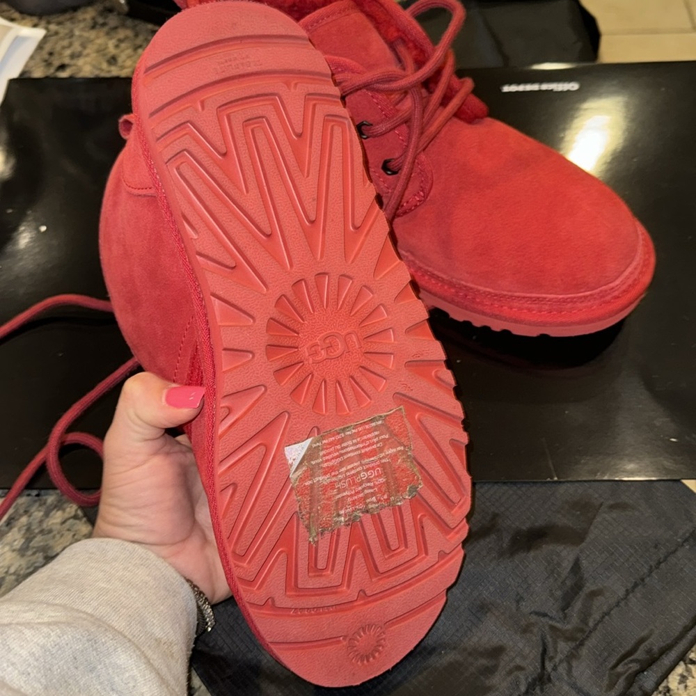 Red Ugg Boots, Size 8, New Condition - image 3
